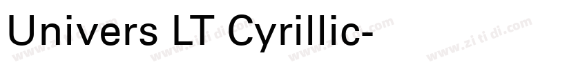 Univers LT Cyrillic字体转换 Univers LT Cyrillic字体转换